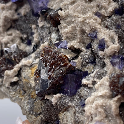 Fluorite, Sphalerite, Quartz- Elmwood Mine, Smith County, TN, USA