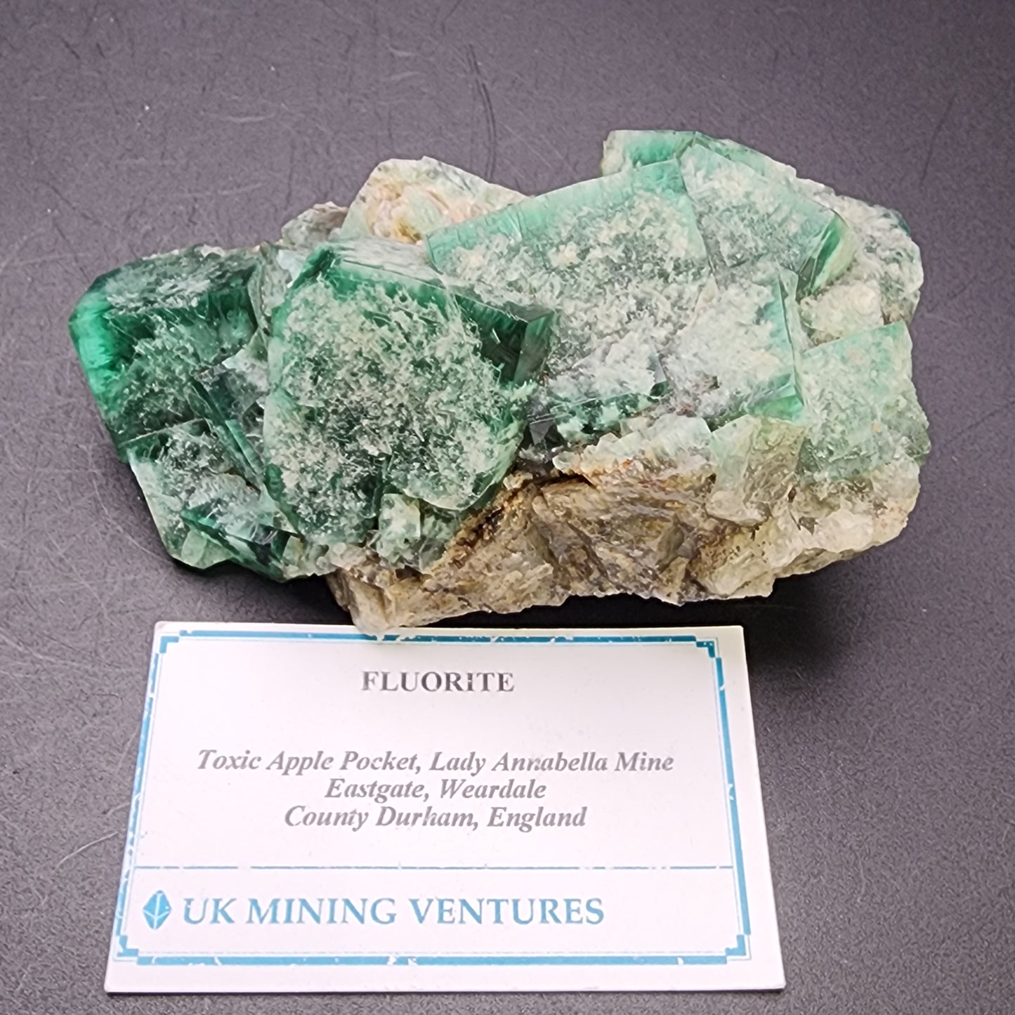 Fluorite- Fluorite- Toxic Apple Pocket, Poison Ivy, Lady Annabella Mine, Eastgate, Weardale, Co Durham, UK, sku3873