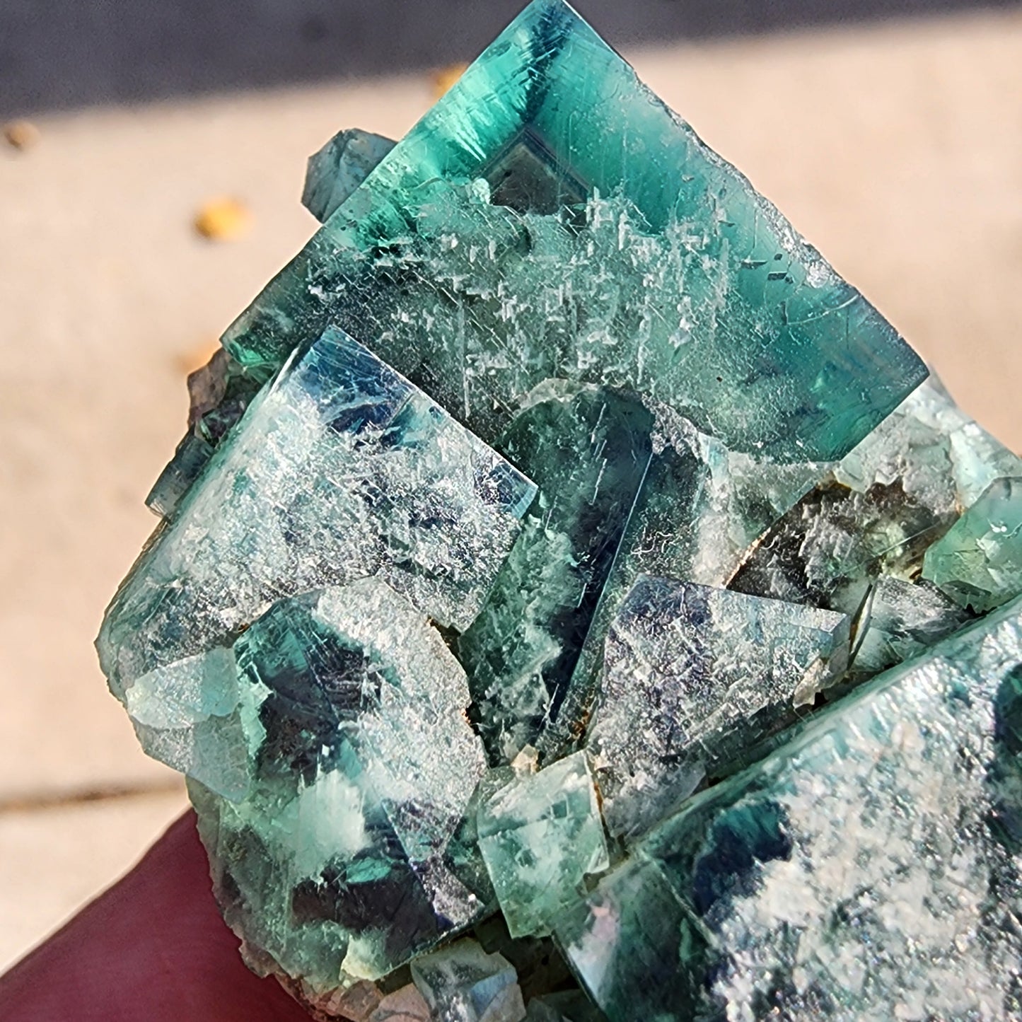 Fluorite- Fluorite- Toxic Apple Pocket, Poison Ivy, Lady Annabella Mine, Eastgate, Weardale, Co Durham, UK, sku3873