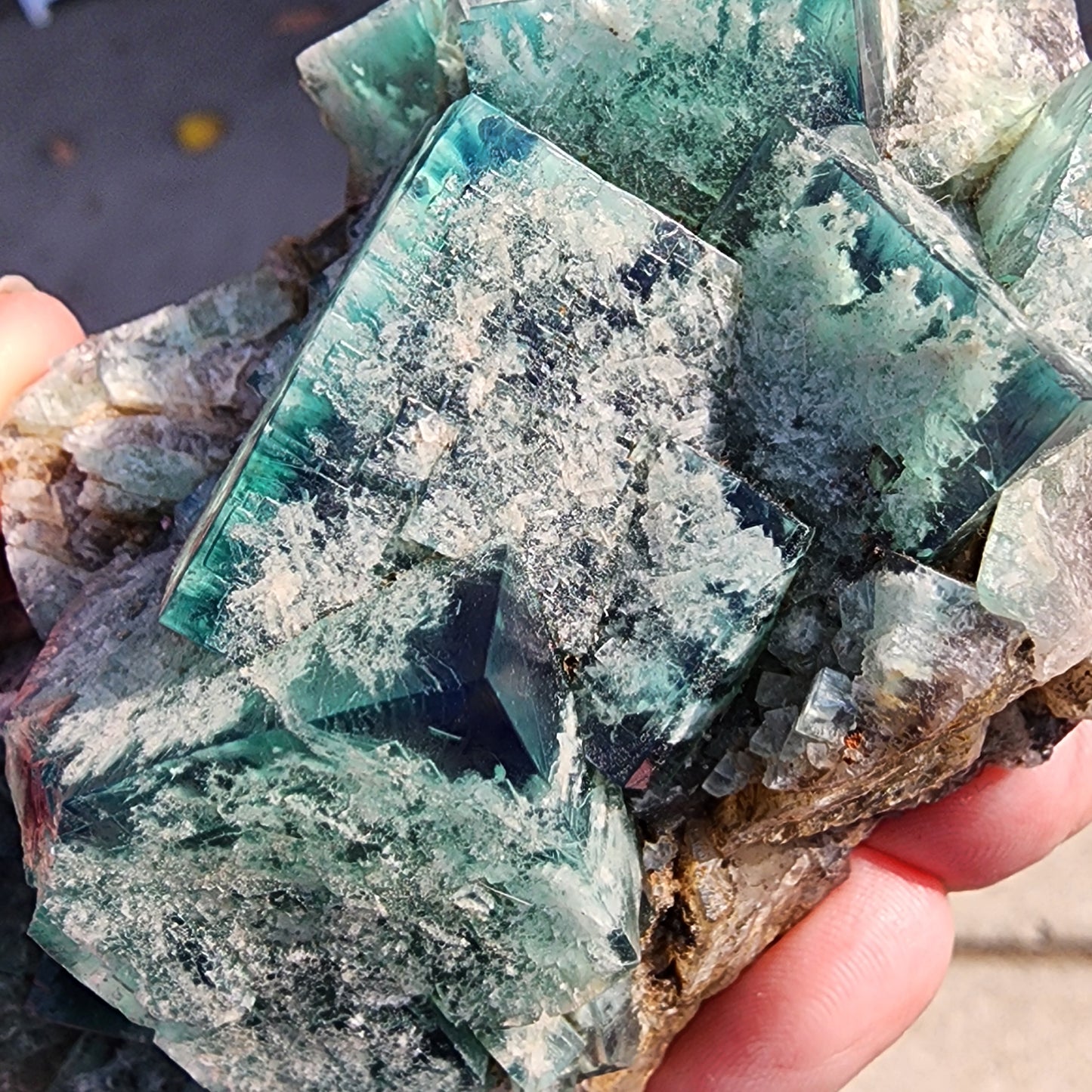 Fluorite- Fluorite- Toxic Apple Pocket, Poison Ivy, Lady Annabella Mine, Eastgate, Weardale, Co Durham, UK, sku3873