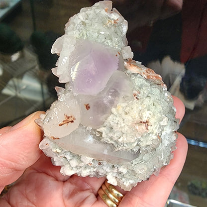 Quartz v. Amethyst, Calcite- Tonglushan Mine, Daye Co., Huangshi Prefecture, Hubei Province, China, sku 3104