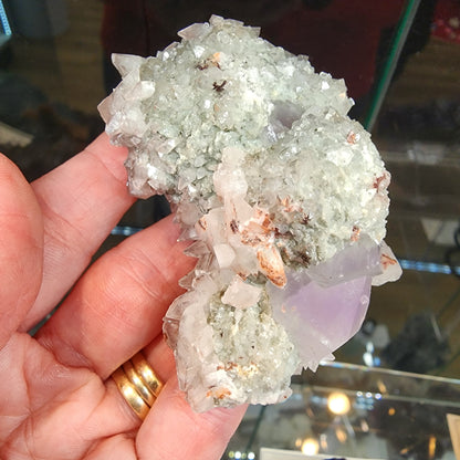 Quartz v. Amethyst, Calcite- Tonglushan Mine, Daye Co., Huangshi Prefecture, Hubei Province, China, sku 3104