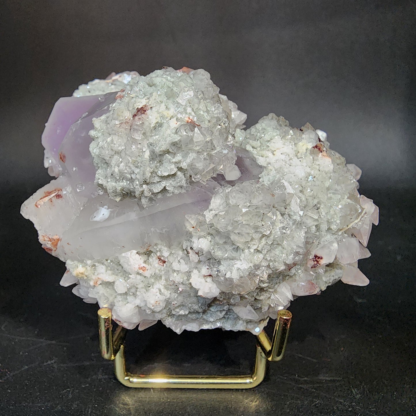 Quartz v. Amethyst, Calcite- Tonglushan Mine, Daye Co., Huangshi Prefecture, Hubei Province, China, sku 3104