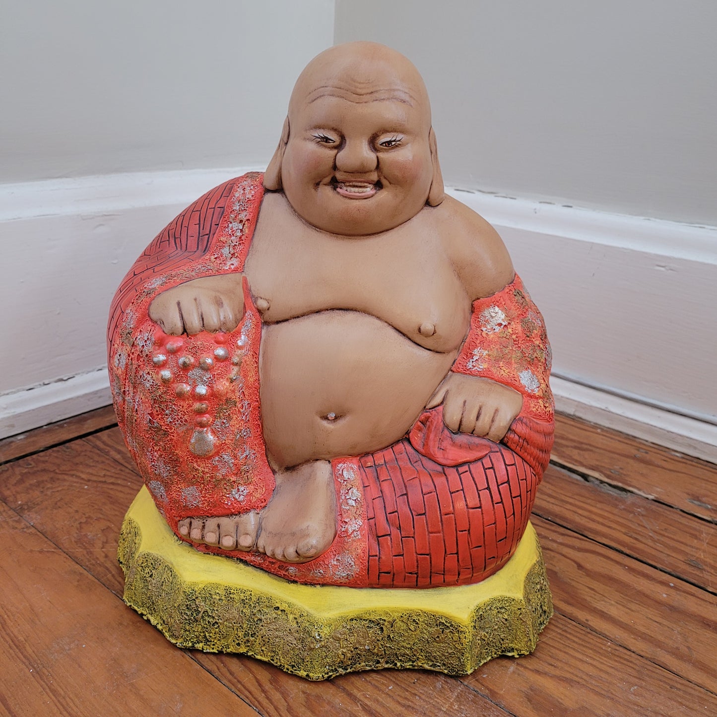 Vintage Large Sitting Ho Thi Chubby Buddha Statue