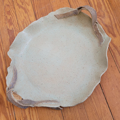 Vintage One of a Kind Handmade "Snakeskin" Pottery Tray