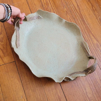 Vintage One of a Kind Handmade "Snakeskin" Pottery Tray