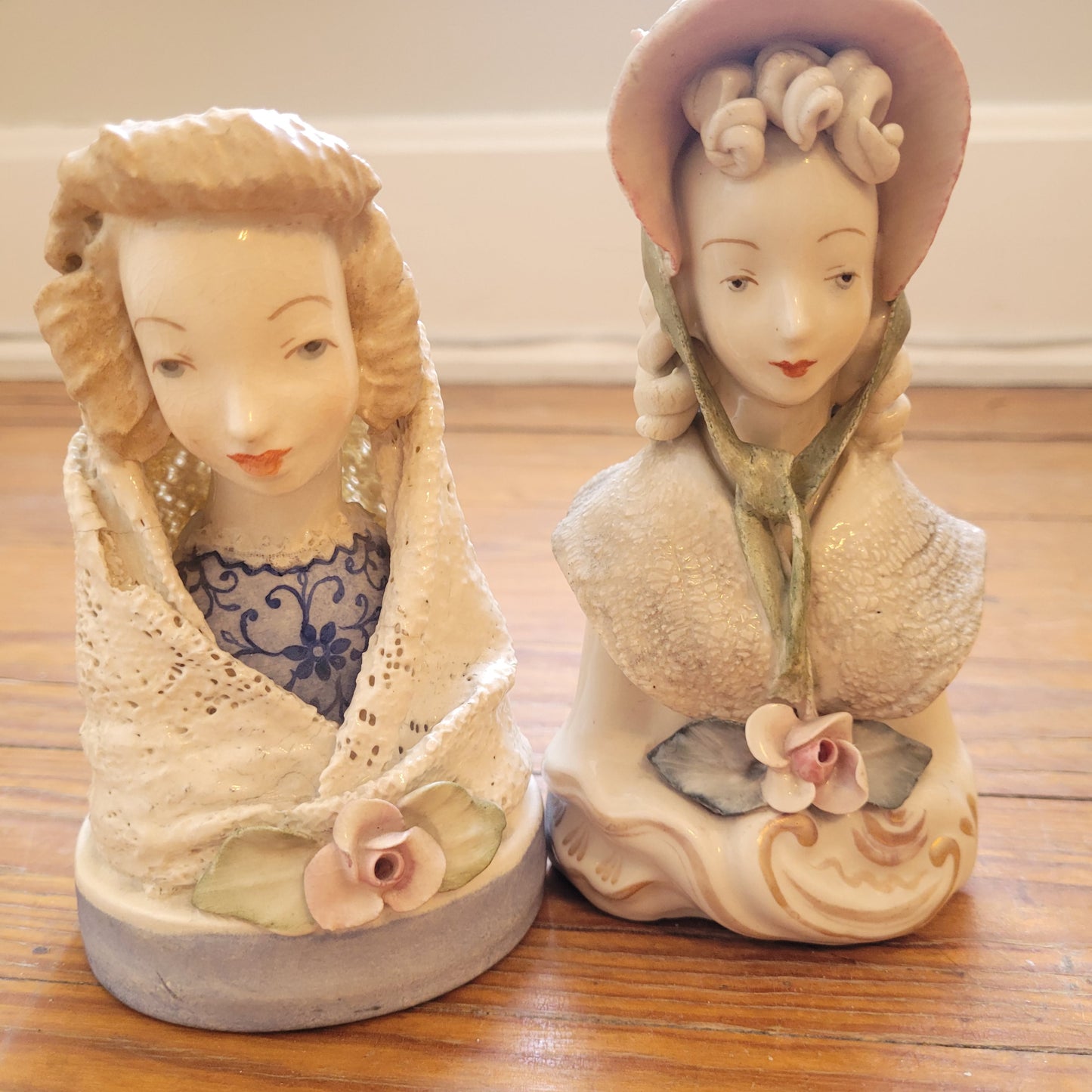 Vintage Cordey Lady Busts- Set of 2