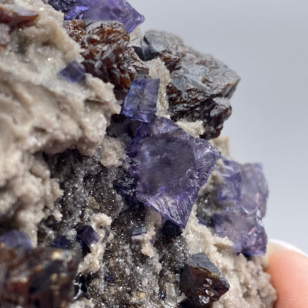 Fluorite, Sphalerite, Quartz- Elmwood Mine, Smith County, TN, USA