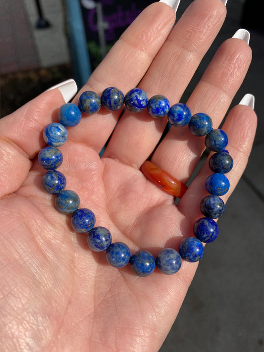 8mm Lapis Lazuli- Blue Friendship Bracelet