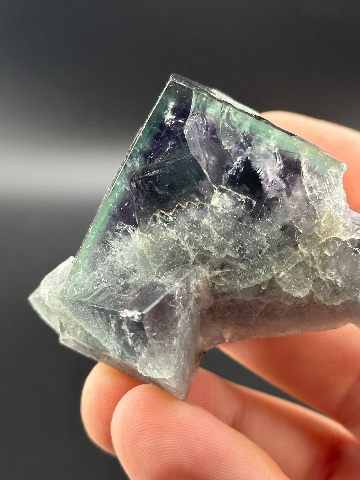 Fluorite- Rainbow’s End Pocket, Lady Annabella Mine, Eastgate, Co Durham, UK, RE001