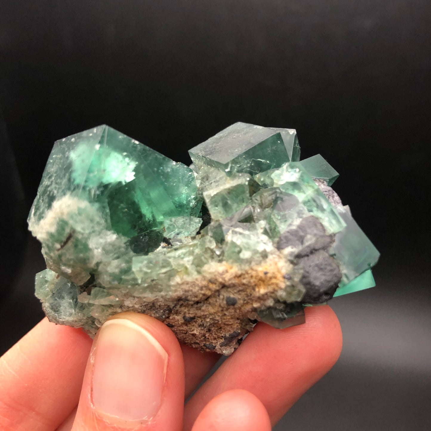 AUCTION- Fluorite- Greedy Hog Pocket, Diana Marie Mine, Frosterly, Weardale, Co. Durham, England