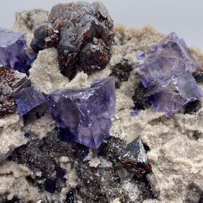 Fluorite, Sphalerite, Quartz- Elmwood Mine, Smith County, TN, USA