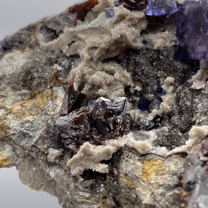 Fluorite, Sphalerite, Quartz- Elmwood Mine, Smith County, TN, USA