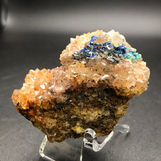 AUCTION- Linarite, Quartz- Sunshine #3 1/2 Adit, Blanchard Mines, Bingham, Socorro County, New Mexico, USA