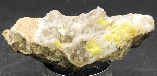 AUCTION- Sulfur, Calcite- Maybee Quarry, Exeter Township, Monroe County, Michigan, USA