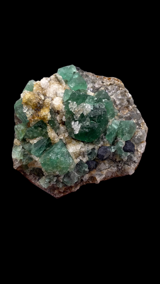 Fluorite, Quartz, Galena- Northern Lights, Diana Maria Mine, Weardale Co, Durham, UK