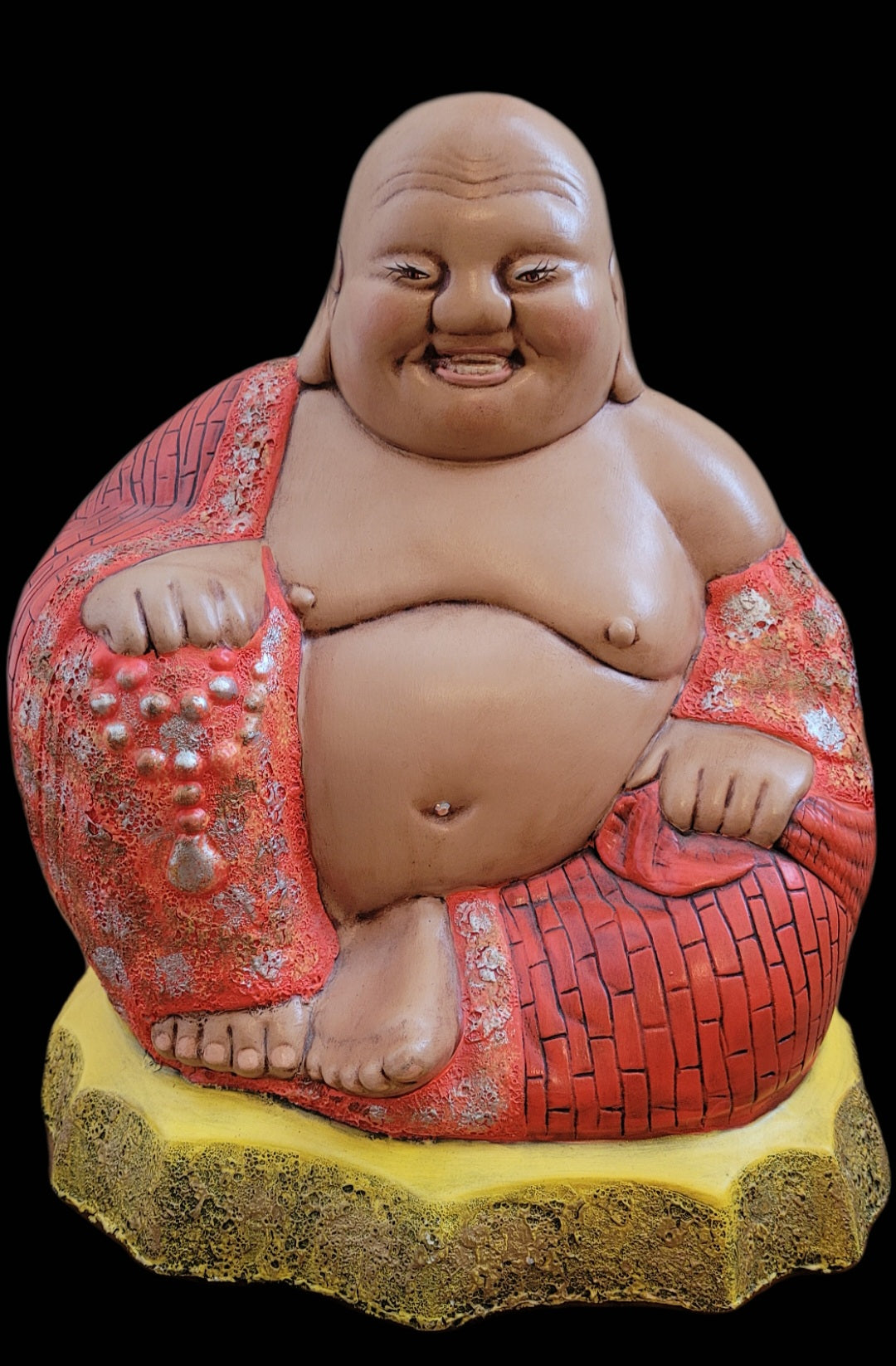 Vintage Large Sitting Ho Thi Chubby Buddha Statue