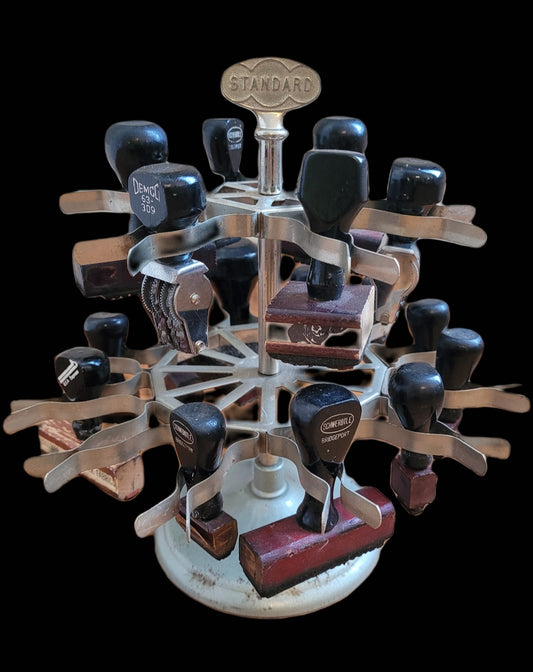 Mide century Standard Stamp Carousel with 17 stamps