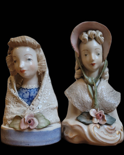 Vintage Cordey Lady Busts- Set of 2