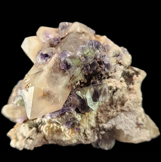 Fluorite, Smokey Quartz- Green Monster Pocket, Tarryall Mountains, Colorado