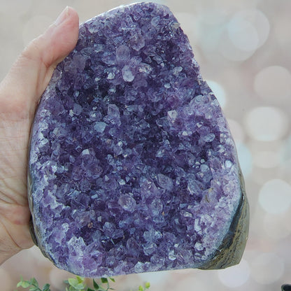 Amethyst Crystal Clusters Cut Base Minas Gerais, Brazil Grade A - - The Crystalary