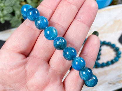 Blue Apatite Crystal Bracelet - - The Crystalary