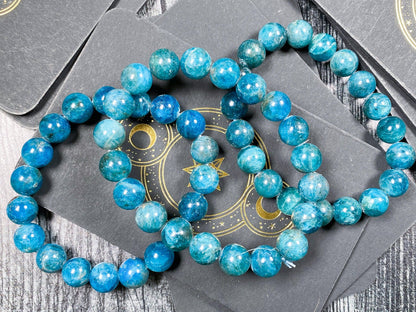 Blue Apatite Crystal Bracelet - - The Crystalary