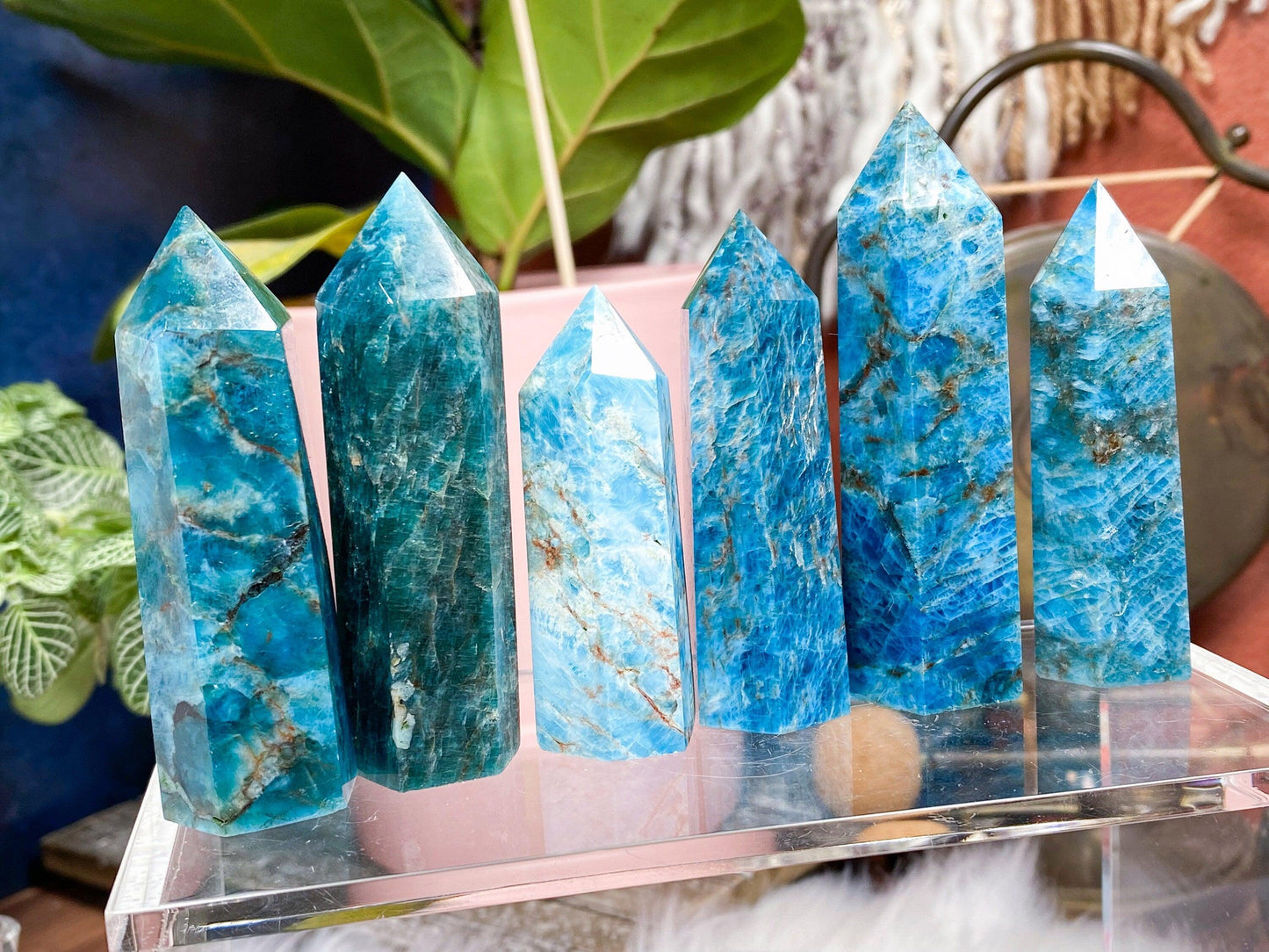 Blue Apatite Crystal Point - - The Crystalary