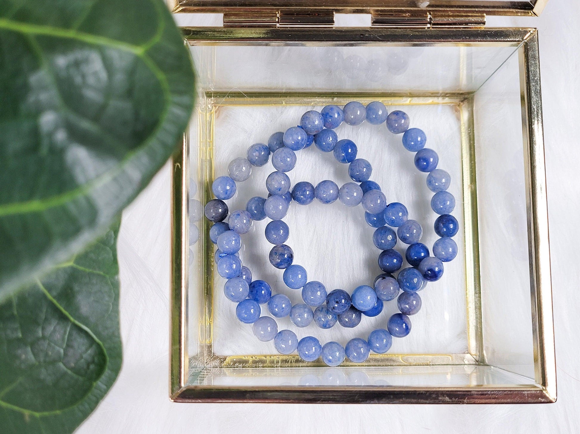 Blue Aventurine Crystal Bracelet (7.5 inch, elastic) - Bracelet - The Crystalary