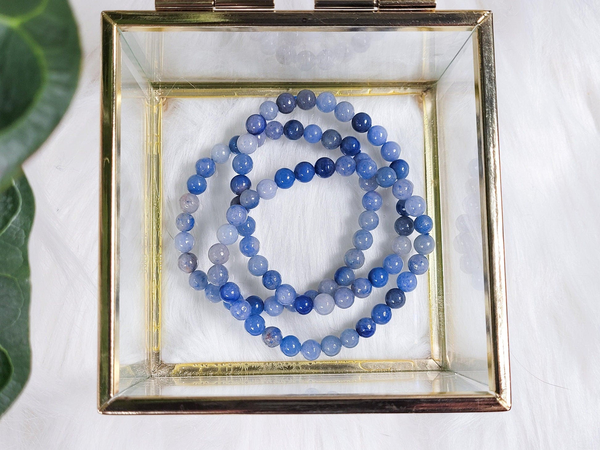 Blue Aventurine Crystal Bracelet (7.5 inch, elastic) - Bracelet - The Crystalary