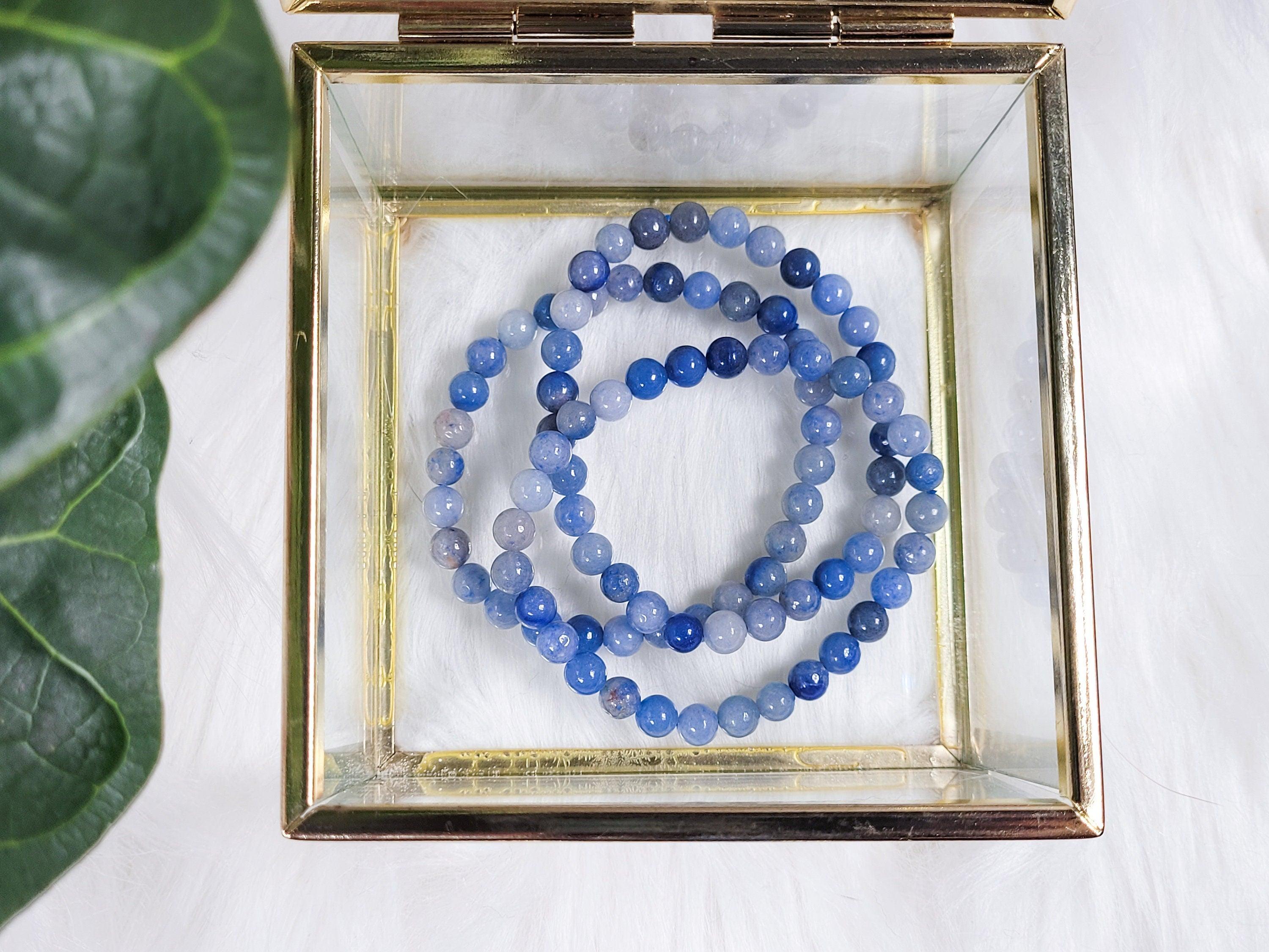 Blue Aventurine Gemstone & Lava Stone Bead Bracelet for Women - Fuession  Jewelry