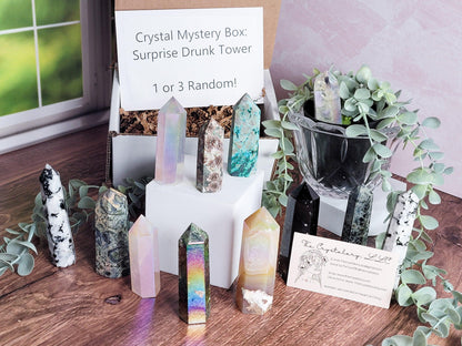 Mystery Crystal Box: Surprise Drunk Tower! (1 or 3 Random) - - The Crystalary