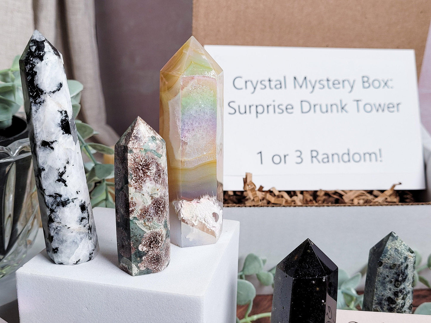 Mystery Crystal Box: Surprise Drunk Tower! (1 or 3 Random) - - The Crystalary