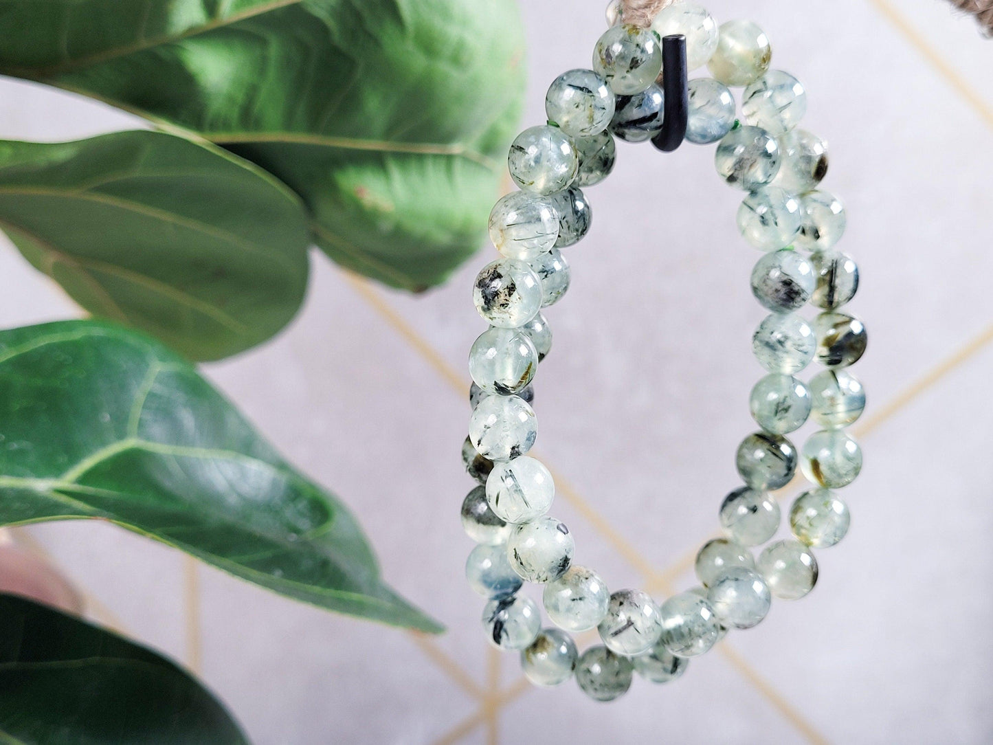 Prehnite Crystal Bracelet - - The Crystalary