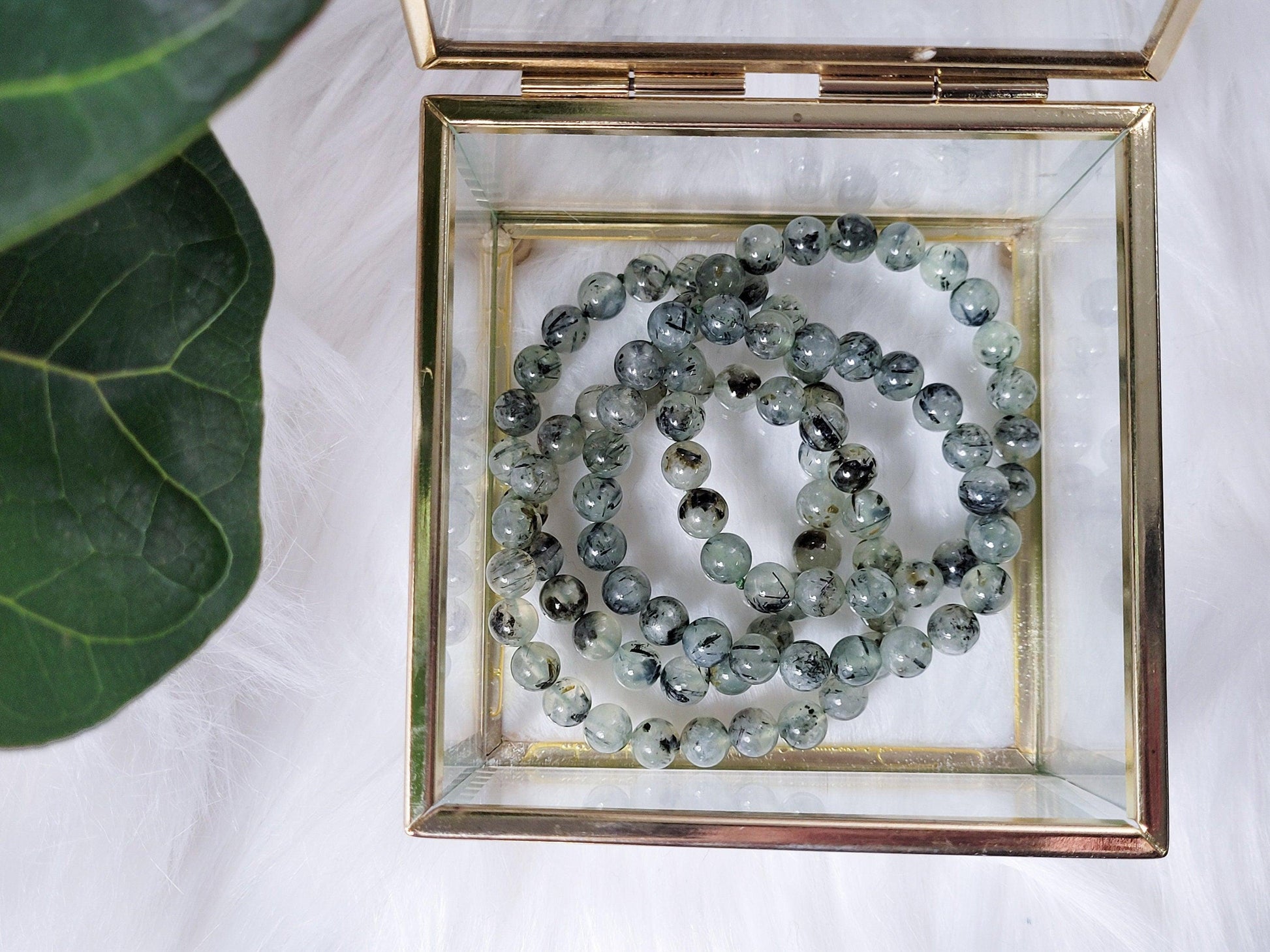 Prehnite Crystal Bracelet - - The Crystalary