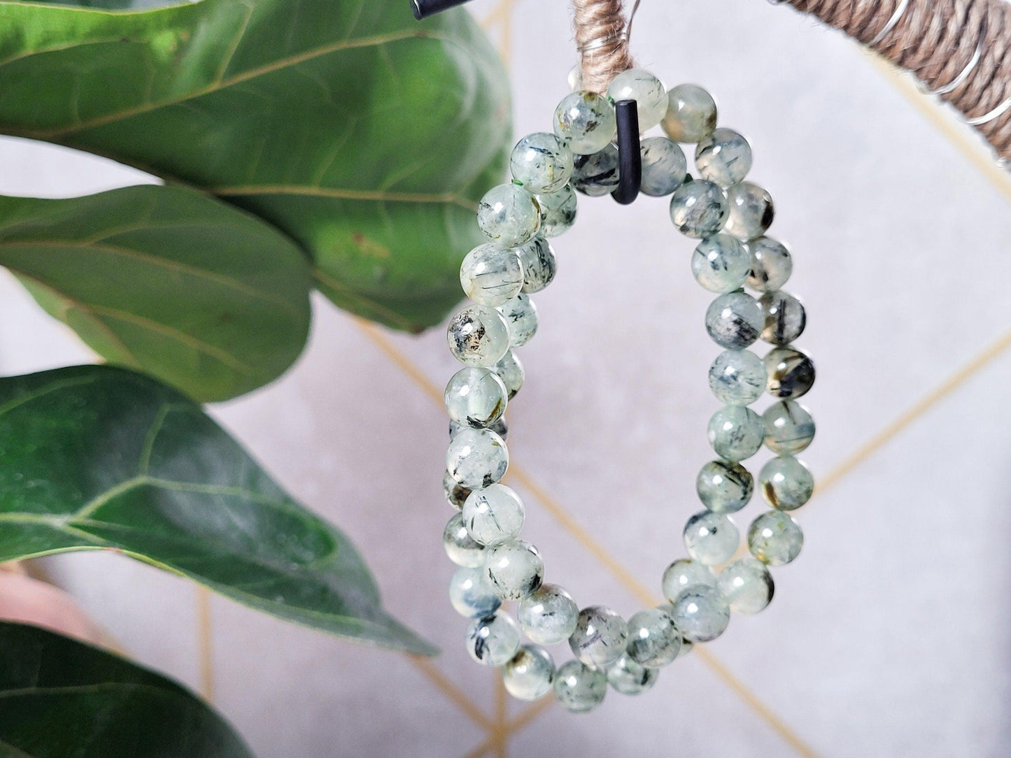 Prehnite Crystal Bracelet - - The Crystalary