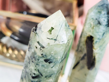 Prehnite Crystal Point - - The Crystalary