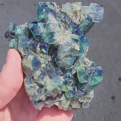 Fluorite w/ Galena- Heavy Metal Pocket, Diana Marie Mine, Weardale, County Durham, England