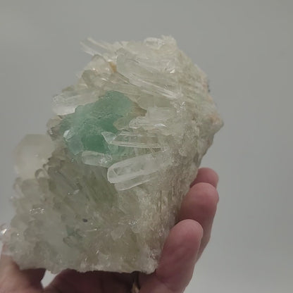 Fluorite with Quartz- Huayllapon Mine, Pasto Bueno, Pampas, Pallasca, Ancash, Peru, sku 801