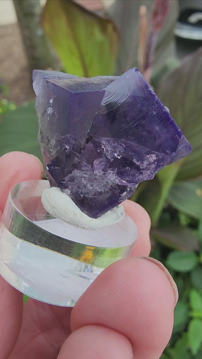 Fluorite Twin, Purple Rain Pocket, Fairy Hole Vein, Lady Annabella Mine, Eastgate, Weardale, Co. Durham, England, UK