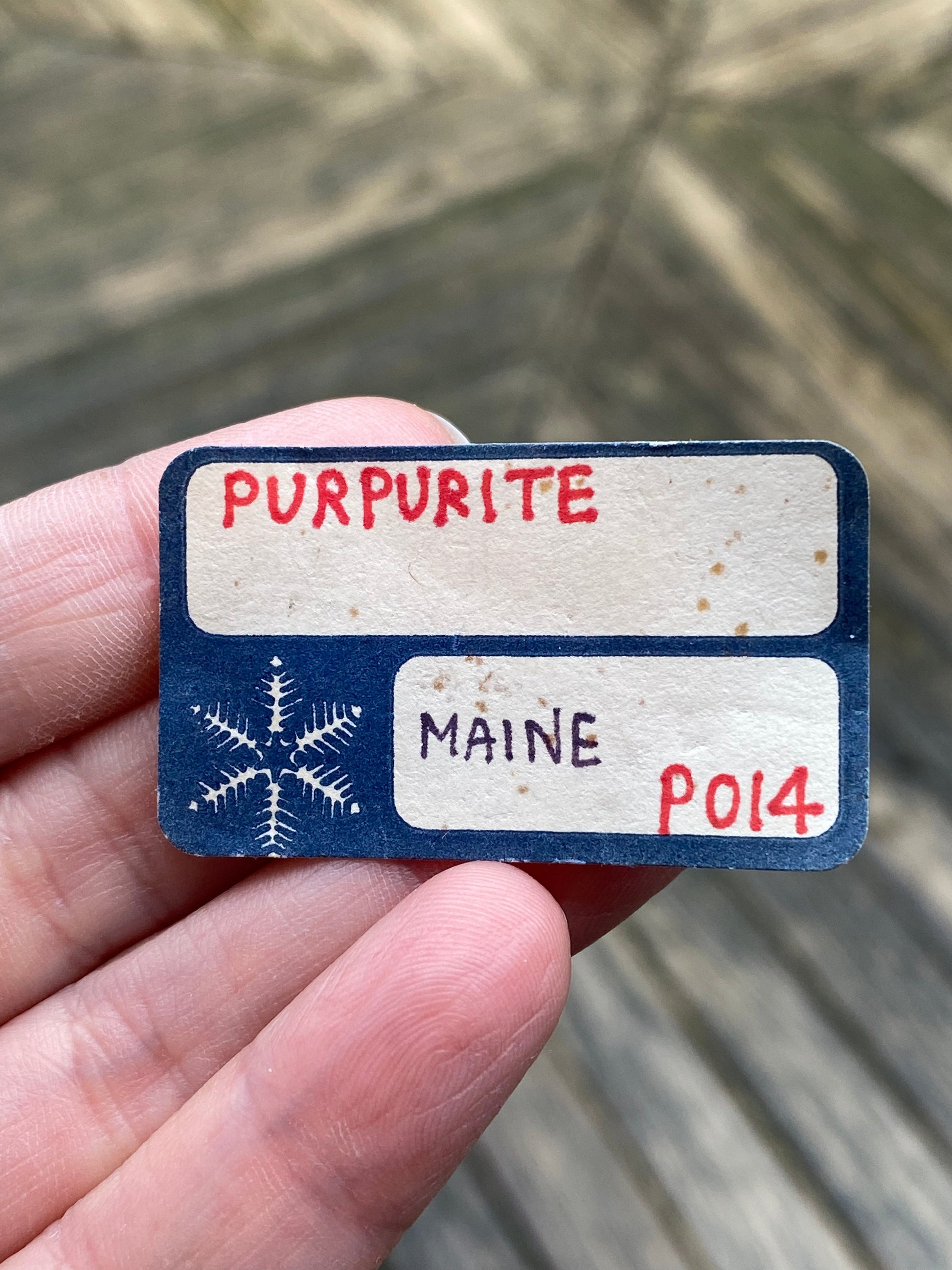 Purpurite, Maine - - The Crystalary