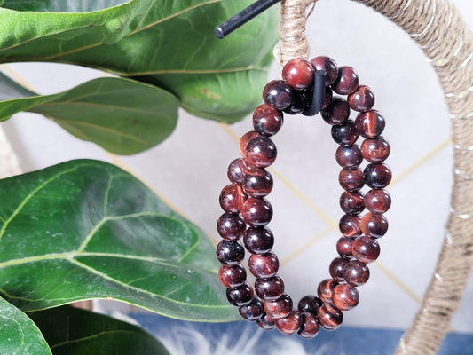 Red Tiger Eye Crystal Bracelet - - The Crystalary