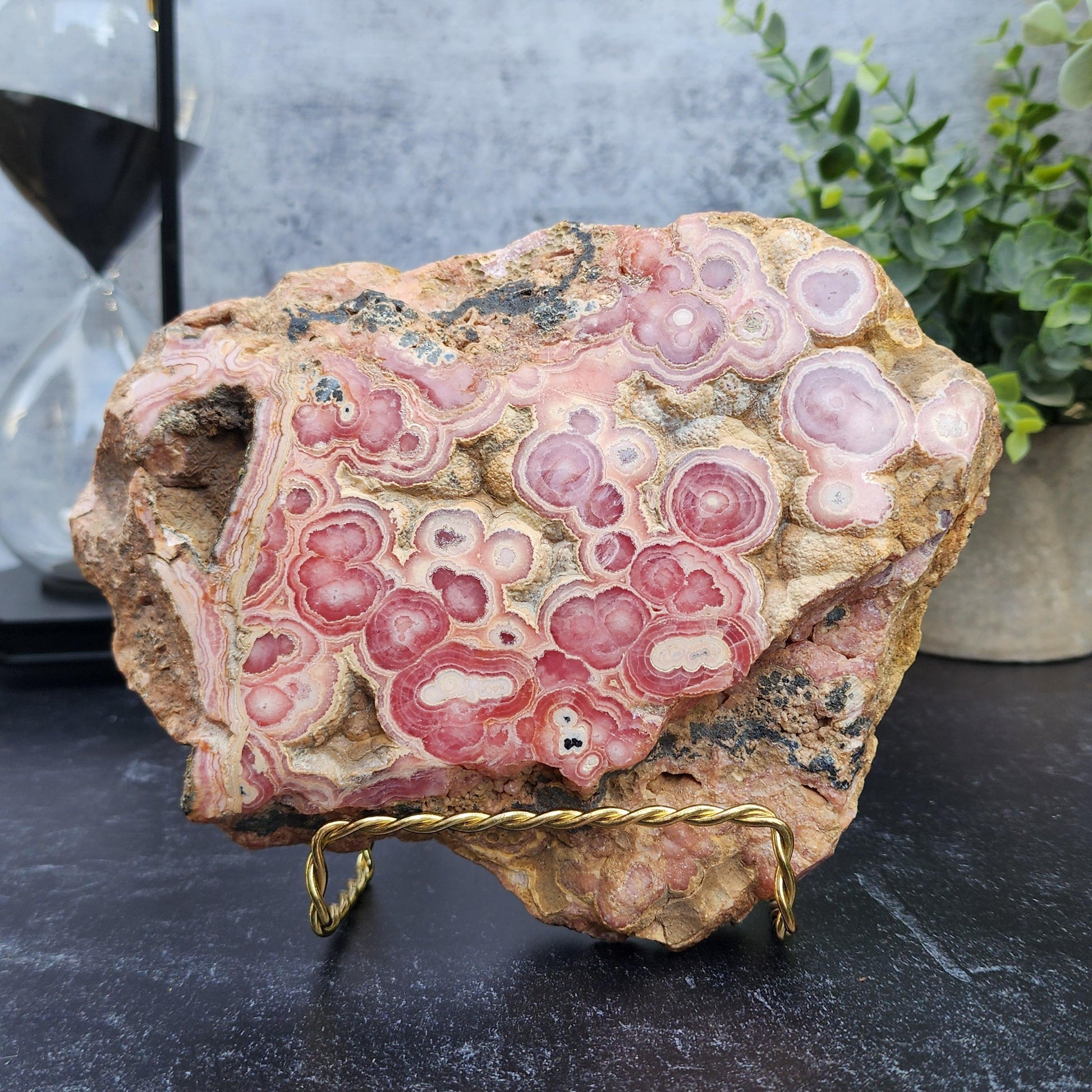 Rhodochrosite Slab, Stalactite.  - - The Crystalary