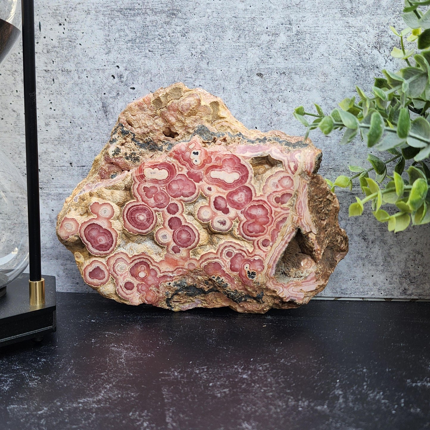 Rhodochrosite Slab, Stalactite.  - - The Crystalary