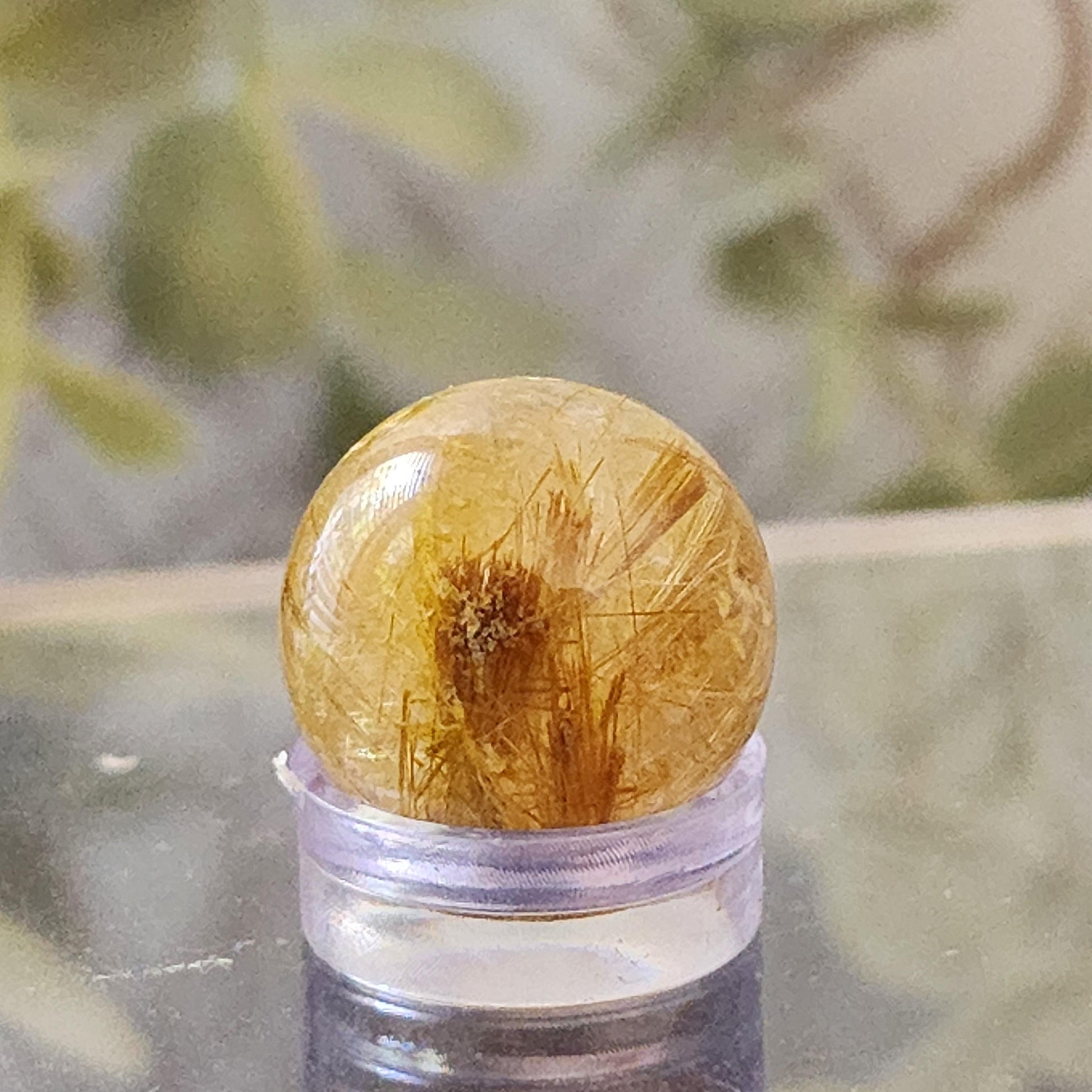 Rutile Quartz mini sphere 16mm - - The Crystalary