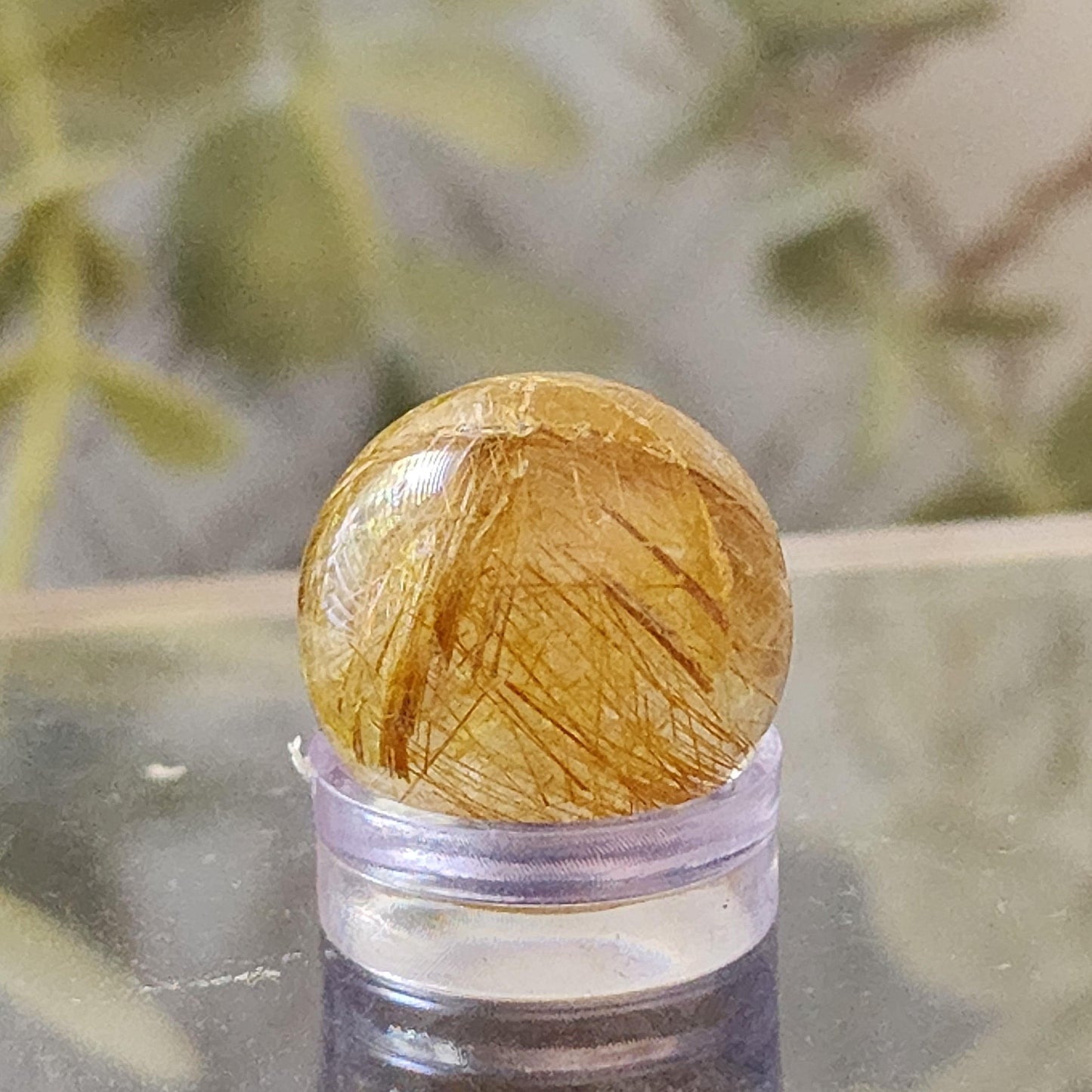 Rutile Quartz mini sphere 16mm - - The Crystalary