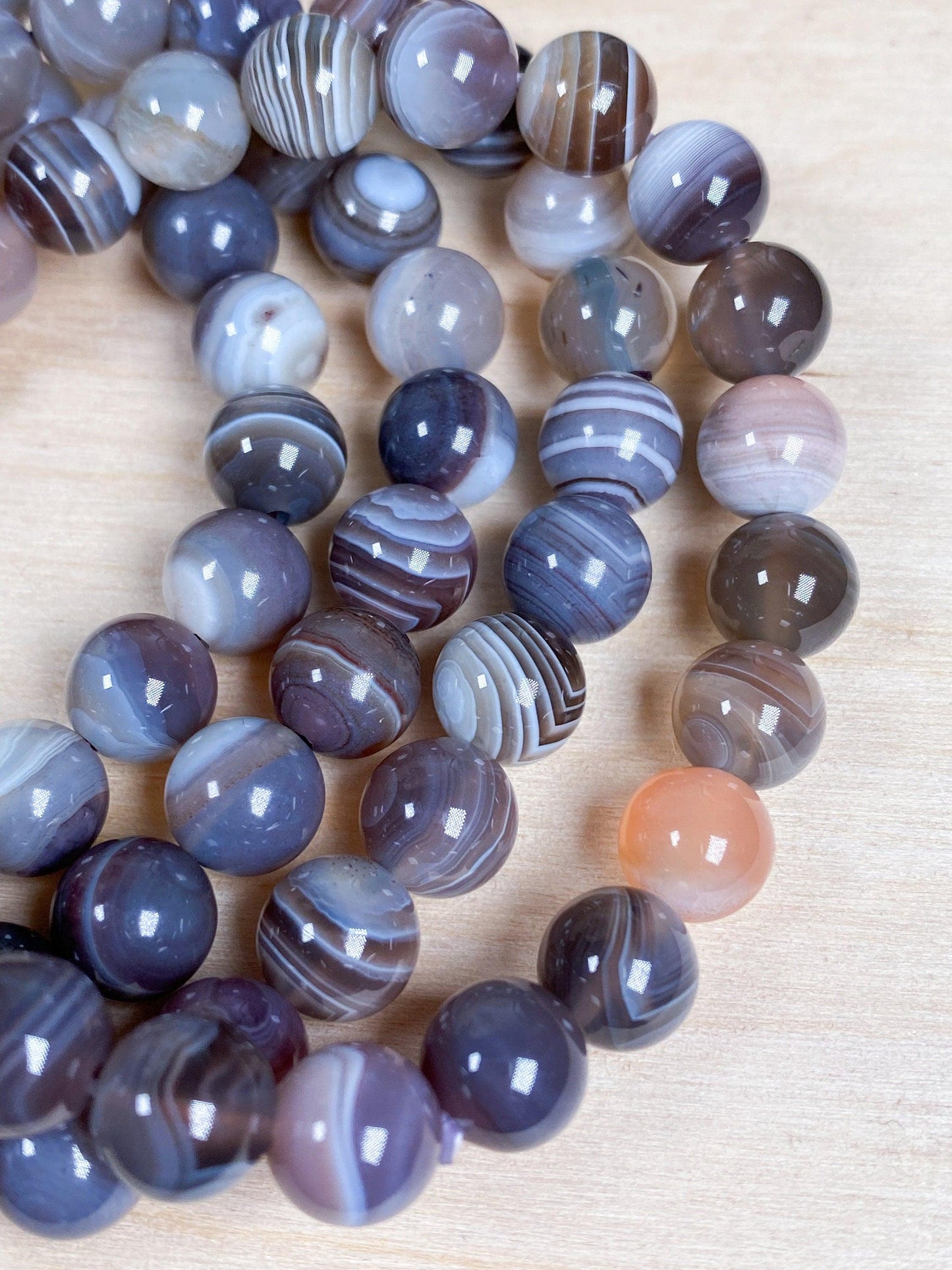 8mm Botswana Agate Crystal Bracelet -  - The Crystalary